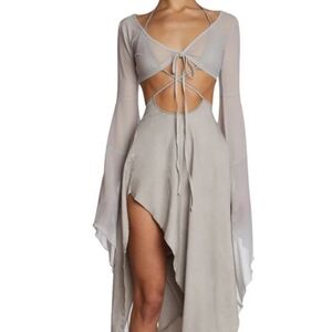 Dolls Kill Asymmetrical Gray Dress